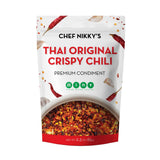 CHEF NIKKY'S THAI ORIGINAL CRISPY CHILI - a Premium Hot Sauce with a Nice Chili Crunch - No MSG - Garlic Oil with Chili Crisp &