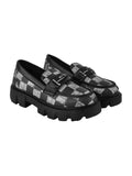 Shoetopia Printed Casual Black Loafers For Women & Girls /Uk4-Eu37,Black,4,B0CK5MRK73
