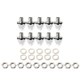 RuiJOTWAT 1 Set of 10 Black Mono 1/4 Jack socket for LP TL Guitar