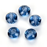 50pcs Adabele Austrian 8mm Faceted Flat Round Coin Crystal Beads Dark Indigo Compatible with Swarovski Preciosa 5052