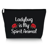 Funny Ladybug Makeup Bag Ladybug Lover Gifts Inspirational Cosmetic Bag Encouragement Gifts for Girls Insect Lover Daughter Frie