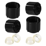 4pcs Low Point Drain Seals and Caps for 1/2 Inch Hot & Cold Water Lines, Low Point Drain Plugs Valve Seals Ring Compatible with
