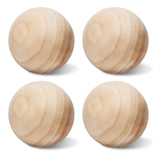 3 inch Wooden Balls, 4PCS Unfinished Round Wood Balls, 75mm Large Natural Wooden Balls for Crafts and DIY Decorative Projects