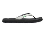 Sanuk Women's Yoga Serenity | Flip Flops for Women | Yoga Sandals For Women | Memory Foam Footbed, White, 8