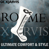 Xjarvis Rome Men'S Solid Calf Crew Combed Full Length Cotton Formal Socks Odour Free & Breathable Running Cycling & Gym Ideal For Home Office Wear Free Size (White),Pack of 9,,B0CQG6D53J