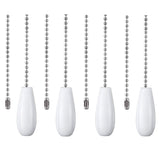 Ceiling Fan Chain Pulls White Wooden Pull Chain Extension for Ceiling Light Fan Chain 4 Pack