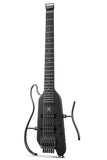 Donner HUSH X Electric Guitar Kit - Featherlight Travel Guitar with Easy Assemble Stands, Great for Travel and Practice, Mahogan