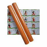 VTL Orange Book Cover Roll 15 Inch x 10 Meter (Pack of 2) with 2 Sheets Free Kids Notebook Stickers Waterproof Notebook Cover