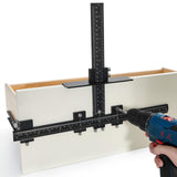 VEVOR Cabinet Hardware Jig, Aluminum Alloy Cabinet Handle Jig with Center Punch, Adjustable Cabinet Hardware Template Tool, for