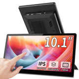 Magedok 10.1 Inch Touchscreen Mini Monitor, IPS 1540 720 USB-C HDMI Portable Secondary Display with Stand & Speaker, Stretched