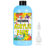 GOODTAKE Acrylic Paint, Sky Blue Color Acrylic Paint Bottle, Rich Pigments, Non Toxic, Paints for Multi Art Surface, Beginners P