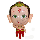 Atpata Funky Ganesh Ji Foil Balloon for Ganpati Decoration | Lord Ganesha Foil Balloon for Ganesh Chaturthi, Diwali, Pooja Room