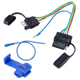 4 Pin to 5 Pin Trailer Adapter, Trailers Wiring Adaptor 7.48 4 Way to 5 Way Flat Trailer Wire Harness Adapter with Connector & C