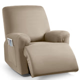 TAOCOCO Stretch Recliner Couch Covers 3-Pieces Style Recliner Chair Covers Recliner Cover for Reclining Chair Slipcovers Feature Fitted Soft Washable (1 Seat Taupe)-New