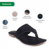 Ortho Joy Fancy Doctor Sandals|| Stylish Slippers For Women,Navy Blue,5,B0B6FNN59L