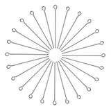 TOAOB 200pcs Stainless Steel Eye Pins 1.6 Inch Open Eye Head Pins for DIY Earring Necklace Jewelry Making