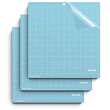 Nicapa Cutting Mat for Silhouette Cameo 3/2/1 (Light-Grip,12x12 inch 3pack) Adhesive&Sticky Non-Slip Flexible Square Gridded Blu
