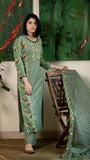 Anni Designer Women'S Rayon Blend Printed Straight Kurta With Pant & Dupatta (Sanghvi Green-Vks01_Xxl_Green_Xx-Large),Green,2XL,Rayon Blend,Classic,