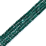 Adabele 67.5 Inch Natural Emerald Green Quartz Healing Gemstone 4mm Small Faceted Rondelle Loose Beads Gem Stone Spacer (500-525