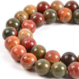 6mm Genuine Picasso Jasper Bead Gemstone Round Semi Precious Loose Beads for Jewelry Making 15