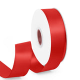 HimBen Double Faced Red Ribbon 25 Yards, 1 inch Red Stain Ribbon for Gift Wrapping, Flower Bouquet, Weddings Party Invitation De