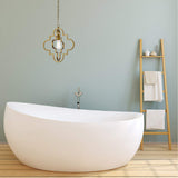 Living District Sandara 1-Light Mid-Century Metal Pendant In Brass