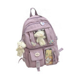 Snappsy School Backpack For Teen Girls Travel College Bookbag For Childs Teens Women Purple