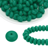 HARFINGTON 110Pcs Silicone Beads 14mm Lentil Rubber Focal Beads Bulk for Pens Keychain Bracelet Necklace DIY Crafts Making, Chri