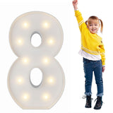 3FT Light Up Numbers Pre-Cut Frame Giant Marquee Numbers 8, Mosaic Numbers for Balloons, 18th 80th Birthday Decorations for Wome