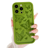 Lovmooful Compatible for iPhone 13 Pro Case Cute Colorful Butterfly Design for Girls Women Soft TPU More Shockproof Protective G