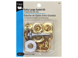 Dritz 660 ExtraLarge Eyelet Kit with Tool, Brass, 7/16Inch 10Count