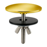 XNTONG - 2 Inch Faucet Hole Cover, Sink Hole Cover, Solid Brass Polished Gold Finish Kitchen Sink Tap Hole Plate Stopper Cover f