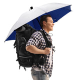 G4Free 46 Inch Large Hiking Umbrella Ultralight UV Silver Reflective Full-size Trekking Backpacking Umbrella (Silver/Blue)