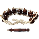 Masterarts Wooden Massager, Acupressure Back Massager Rassi Massager Belt Massager Self Use Massager In Pure Sheesham Wood Wheel