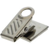 Bulk 50 Pack Premium Name Tag/ID Badge Holder Spring Clips with Metal Bulldog Clasp & Square Adhesive Back for Badges, Butto