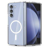 oakxco for Samsung Galaxy Z Fold 5 Case Clear Magnetic Compatible with Magsafe, Thin Slim Transparent Non Yellowing, Hybrid Soft