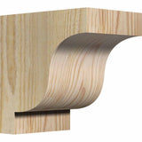 Ekena Millwork COR04X06X06NEW00RDF 4W x 6D x 6H Newport Rough Sawn Corbel, Douglas Fir