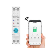 TUYA WiFi Smart Circuit Breaker Power Metering Energy Meter KWh 1P 230V 63A Voltmeter Ammeter Energy Meter DIN Rail Smart Life W