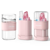Toothbrush Case Kit Portable Folding Tooth Brush Holder for Travel and Toothpaste Cover Container with Mouthwash Cup, Compact Or