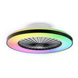 BKZO Modern LED Ceiling Light with Fan, RGB Ceiling Fan Lights, 24 Ventilation speeds, infinitely dimmable Light for Living Room
