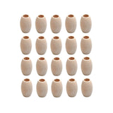 50PCS Large Oval Wood Beads 20x30mm Unfinished Wooden Beads Bulk with 9mm Hole for Crafts, Hair Braids, Home Garlands Decor