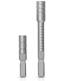 Galvanox Flat-end Bit Driver Extender and Hex Adapter Designed for Leatherman Multi-Tools Hardened 1/4 Hex Adapter and Bit-kit Extension Screwdriver Brushed Steel (2PC Add On Accessories Set)-New