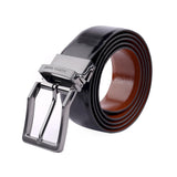 Bacca Bucci MenS Reversible Classic Dress Belt Italian Top Grain Genuine Leather With Rotating Metal BuckleBlack/Brown