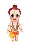 Vrindavanstore.in Hanuman Ji Soft Toy for Kids & Home Decor Bajrang Bali Plush Doll Vedic Culture Inspired Gift Soft Fabric Devo
