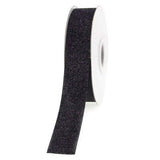 Homeford Firefly Imports Glitter Ribbon Wrapping, 7/8Inch, 25 Yards, Black, 7/8