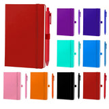8 Pack Pocket Notebooks and Pen Set, 200 Pages/100 Sheets Small Ruled Lined Hardcover Journals A6 Mini Pocket Notebook with Pens