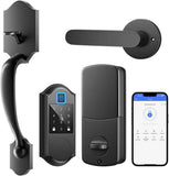 SEVEKO Smart Front Door Lock with Fingerprints, 2 Keys & 4 Cards, Front Door Lock Set Keyless Entry, Smart Locks for Front Door,