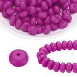 HARFINGTON 110Pcs Silicone Beads 14mm Lentil Rubber Focal Beads Bulk for Pens Keychain Bracelet Necklace DIY Crafts Making, Mage