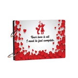 100yellow Love & Anniversary Scrapbook Handmade Photo Album for Valentines Gift| 40 A5 pages | Size : 15.2 cm x 21.5 cm |Red H