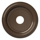 Ekena Millwork 16OD x 3 1/2ID x 1 3/8P Traditional Thermoformed PVC Ceiling Medallion (Fits Canopies up to 9 1/2), Metallic Copp